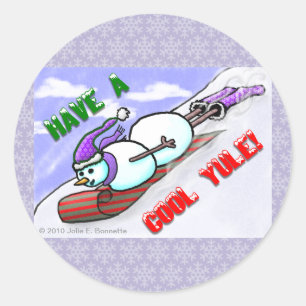 Cool Yule Snowman Sticker