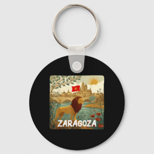 Cool Zaragoza Look with Lion for Boys and Girls Key Ring