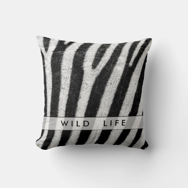 Cool Zebra Pattern Texture Cushion (Front)