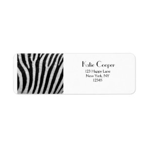 Cool Zebra Pattern Texture Return Address Label