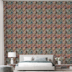 Cool Zebra Print Abstract Art Pattern Wallpaper