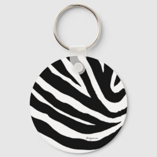 Cool Zebra Stripes Keychain