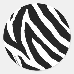 Cool Zebra Stripes Round Sticker
