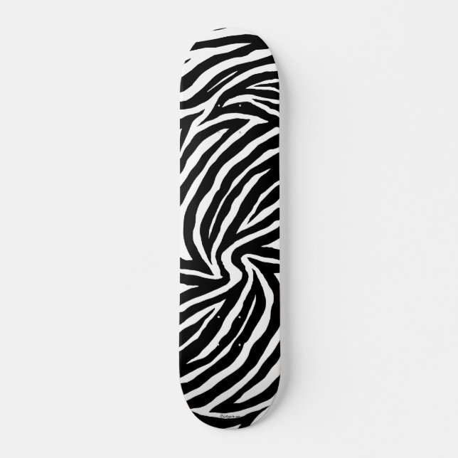 Cool Zebra Stripes Skateboard (Front)