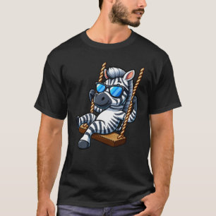 Cool zebra swing sunglasses summer T-Shirt