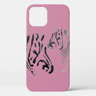 Cool Zebra Wildlife Art Custom Colour iPhone 12 Case