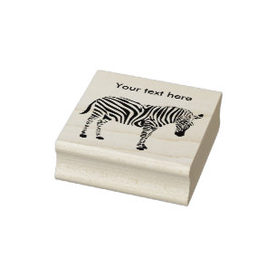 Cool Zebra Wildlife Rubber Stamp