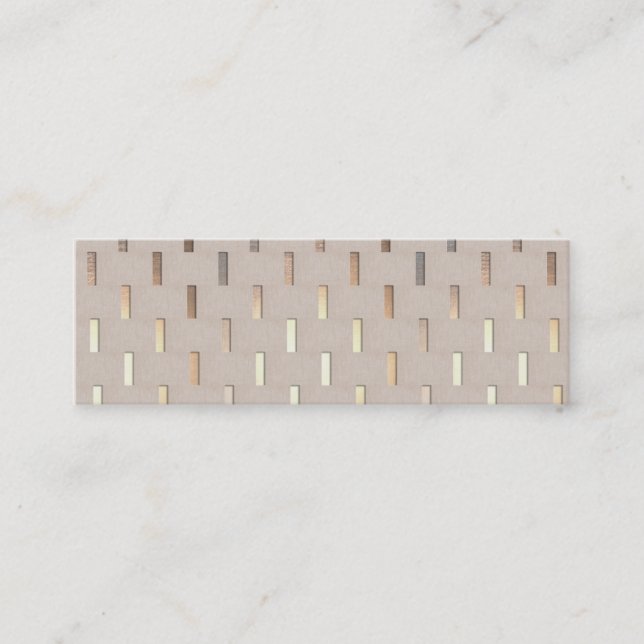 Cool Zen Pattern Stylish Modern Minimalist Mini Business Card (Front)