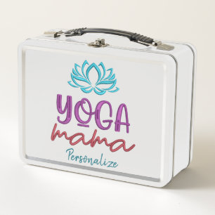 Cool Zen Yoga Mama Quote Personalized Metal Lunch Box