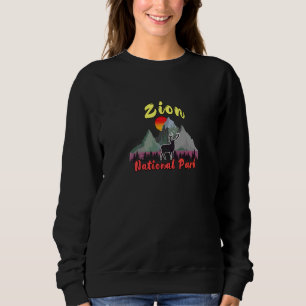 Cool Zion National Park Mountain Utah Visitor Tour Sweatshirt