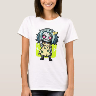 cool ZOMBIE GIRL halloween brat easy costume T-Shirt
