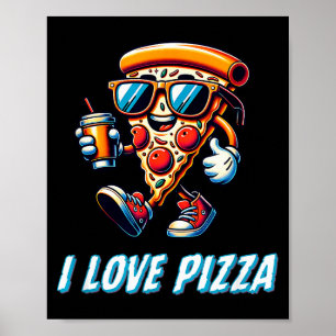 Cool Zza Slice Funny Food Lovers Kids Men And Wome Poster