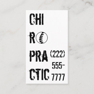 CoolBlack & White Chiropractic Chiropractor Health Business Card