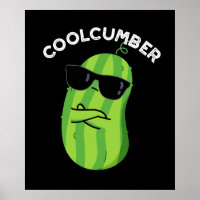 Coolcumber Funny Veggie Cucumber Pun Dark BG