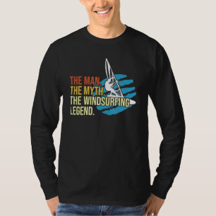 Coole Vintage Action Windsurfer Stunt Born To Wind T-Shirt