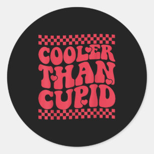 Cooler Than Cud Cute Valentine's Day Kids Boys Gir Classic Round Sticker