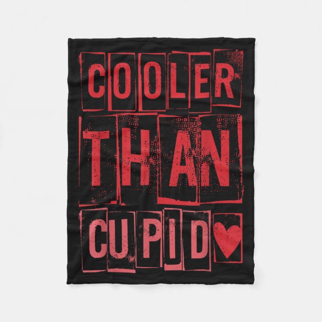 Cooler Than Cud Cute Valentine's Day Kids Boys Gir Fleece Blanket (Front)
