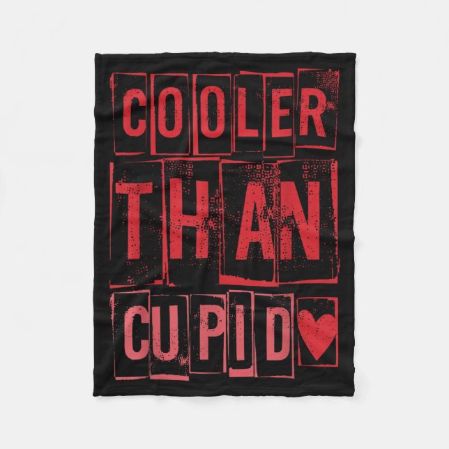 Cooler Than Cud Cute Valentine's Day Kids Boys Gir Fleece Blanket (Front)