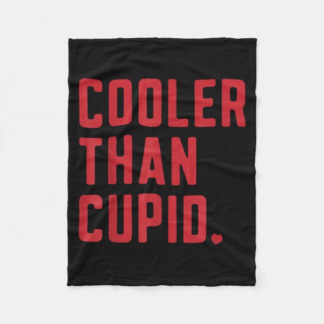 Cooler Than Cud Cute Valentine's Day Kids Boys Gir Fleece Blanket (Front)