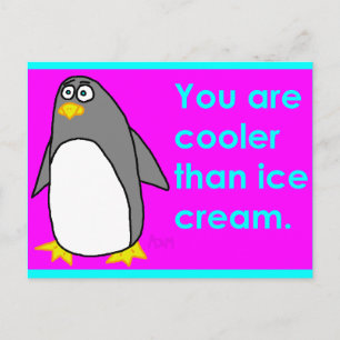 Cooler Than Ice Cream Postcard