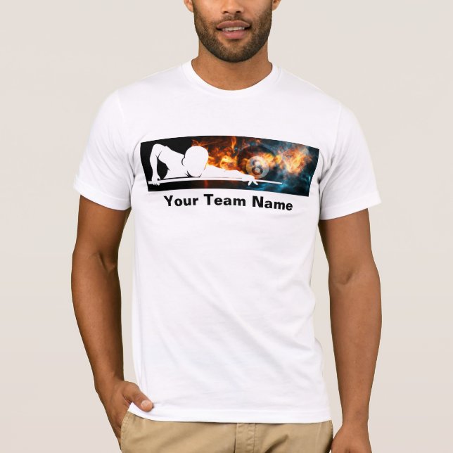 Coolest 8 Ball Billiards League Team Tshirt (Front)