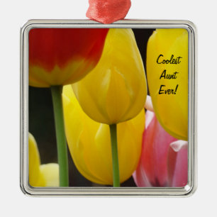 Coolest Aunt Ever! hanging ornament gifts Tulips