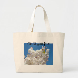 Coolest Aunt Ever! tote bag gifts Pink Blossoms