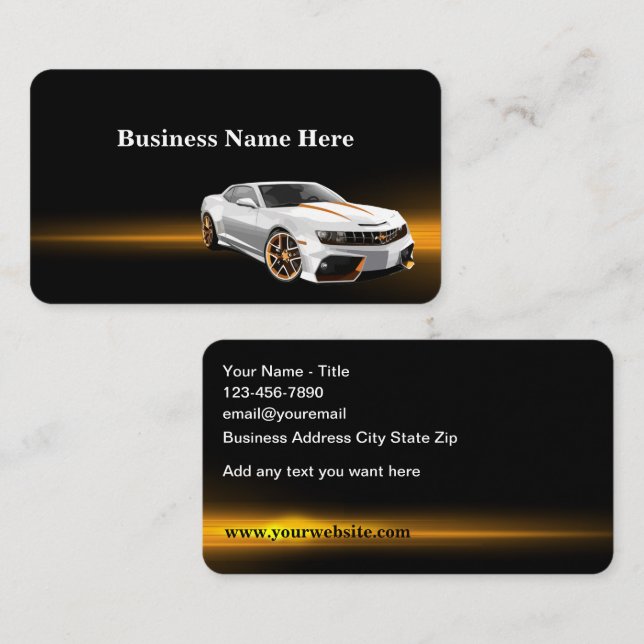 Coolest Automotive Business Card Design (Front/Back)