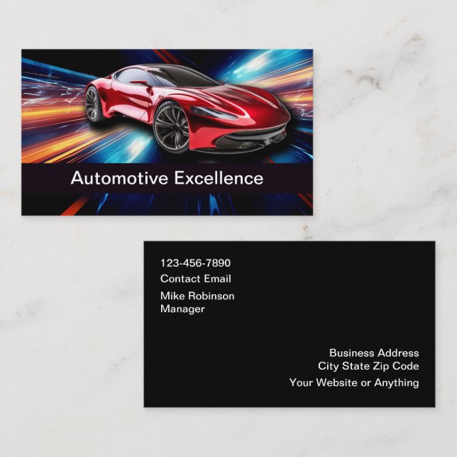 Coolest Automotive Business Cards  (Front/Back)