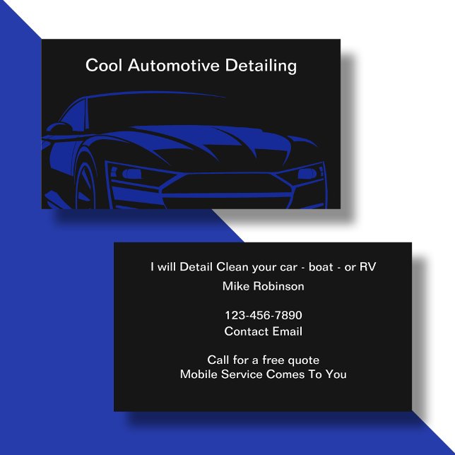 Coolest Automotive Car Detailing Business Cards  (Creator Uploaded)