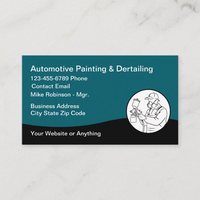 Coolest Automotive Car Painting  Business Card (Front)