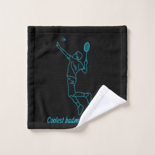 coolest badminton player wash cloth