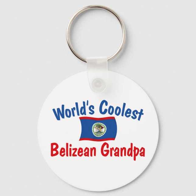 Coolest Belizean Grandpa Key Ring (Front)