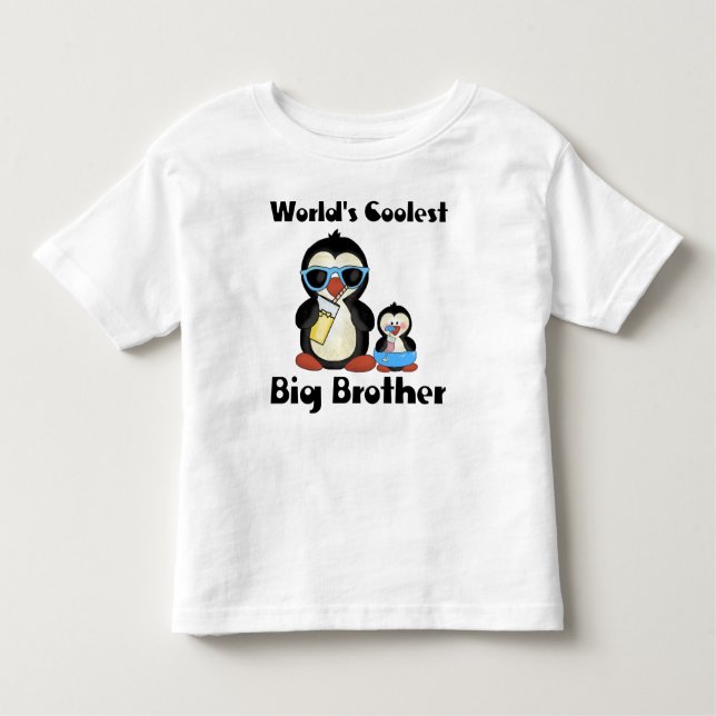 Coolest big brother penguin toddler T-Shirt (Front)