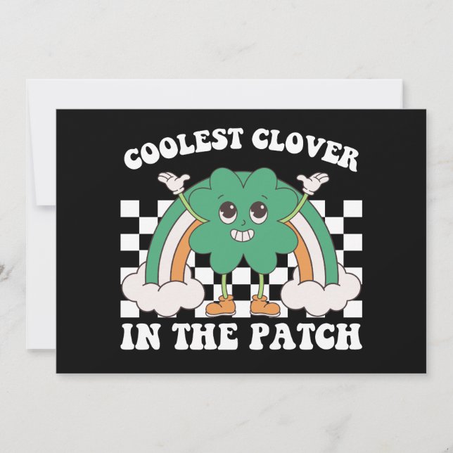 Coolest Clover In The Patch St Patrick's Day Invitation (Front)