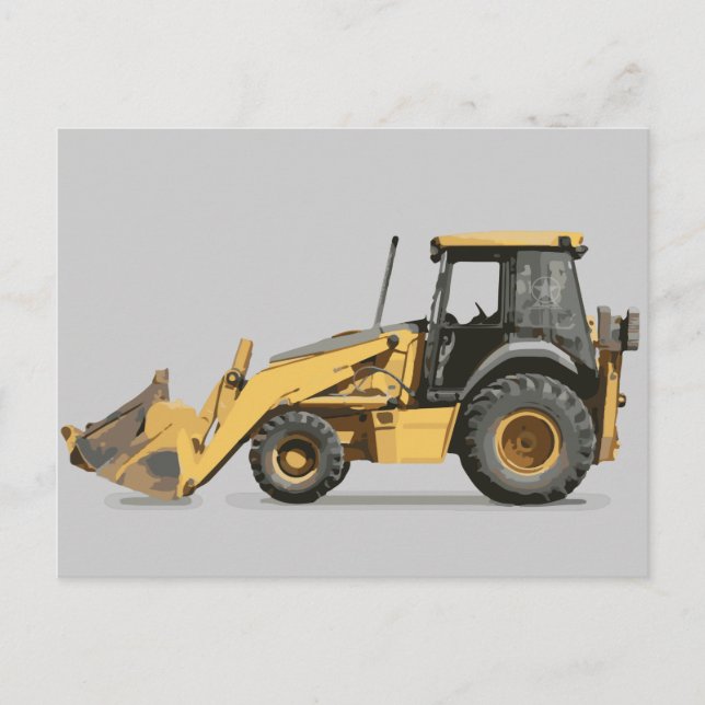 Coolest Construction Excavator Digger Postcard (Front)