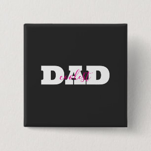 Coolest Dad 15 Cm Square Badge