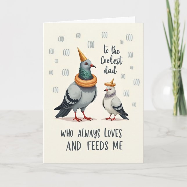 Coolest Dad Bird Art Card (Front)