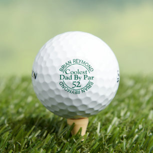 Coolest Dad By Par golfer's gift  Golf Balls