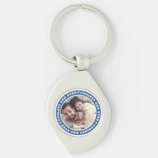 Coolest Dad Ever Modern Custom Photo Key Ring