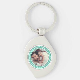 Coolest Dad Ever Modern Custom Photo Key Ring