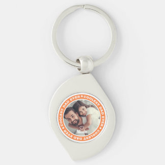 Coolest Dad Ever Modern Custom Photo Key Ring