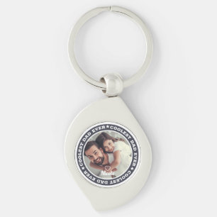 Coolest Dad Ever Modern Custom Photo Key Ring