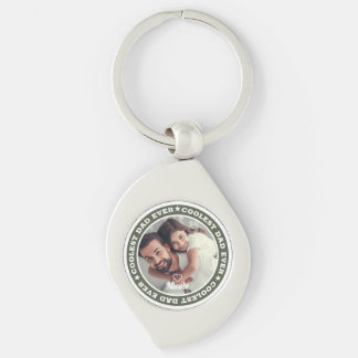 Coolest Dad Ever Modern Custom Photo Key Ring