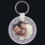 Coolest Dad Ever Modern Custom Photo Key Ring<br><div class="desc">This simple and modern design is composed of serif typography and add a custom photo.</div>