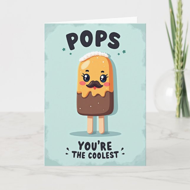Coolest Dad Frozen Pop Art Card (Front)