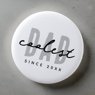 Coolest Dad Since 20XX Modern Simple Preppy 6 Cm Round Badge