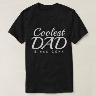 Coolest Dad Since 20XX Modern Simple Preppy  T-Shirt