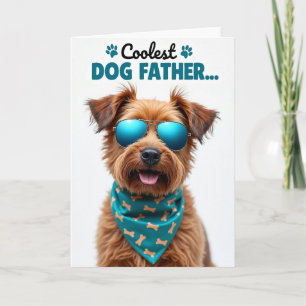 Coolest Dog Father Image Card