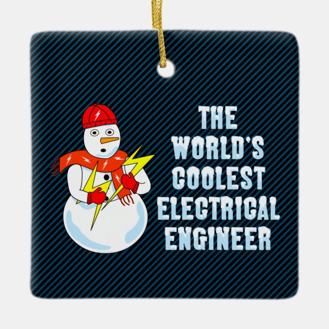 Coolest Electrical Engineer Ceramic Ornament (Front)